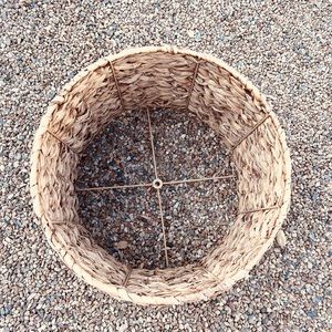 LARGE BOHO DRUM RATTAN WOVEN PENDANT SHADE - NWOT